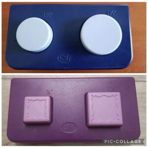 Creative Memories Paper Punch Cutter Scalloped Square & Circle Lot of 2